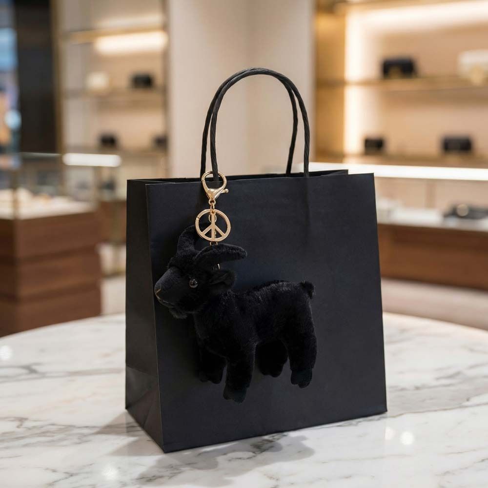 Милый Мини Реалистичный Подвеска Коза Мягкая Набивная Коза Плюшевая Кукла Крутой Брелок