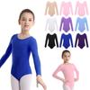 Girls Long Sleeve Leotard Gymnastics Ballet Leotard Jumpsuit Dance Costumes
