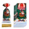 Набор из 50/100 шт. рождественских подарочных пакетов для конфет с дизайном Санты для украшения рождественской вечеринки, принадлежности для упаковки печенья, сувенир
