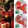 Funny Elk Snowman Snowflakes Spectacles Christmas Glasses Photo Booth Props, Felt Reindeer Santa Eyeglasses for Holiday Winter Party Favors