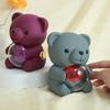 Luxurious Rotating Teddy Bear Jewelry Box with Rose Design - Ideal for Proposals & Gifts