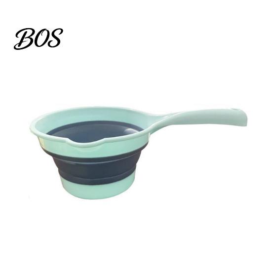 Food-grade Silicone Scoop Foldable Water Ladle, Collapsible Kitchen for Washing Basin Rice Washing, Space Saving Multipurpose Dipper Home For