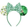 Модная повязка на голову с ушками мышки с блестками на День Святого Патрика, с пайетками, бант для волос, фестивальная повязка для волос, вечеринка, DIY аксессуары для волос, женская