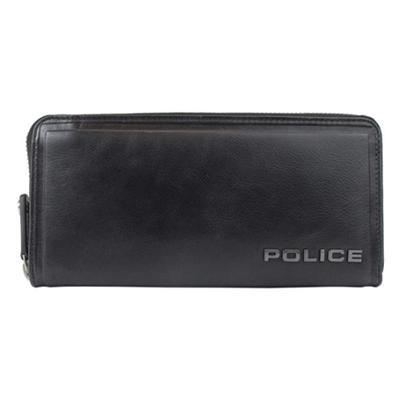 Длинный кошелек Police Edge на молнии с отделением для монет, PA-58002, Черный, Размер 10