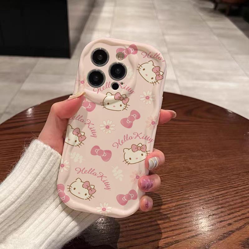 KT Чехол для телефона KT Cat с бантом, защищенный от падений, для Apple iPhone 11/12/13/15/16 Pro/17 Pro Max