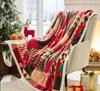Рождественский плед Рождественские украшения Подарки для женщин Шерпа Фланелевый флис Зимний праздничный плед Пушистый Уютный Мягкий Рождественский
