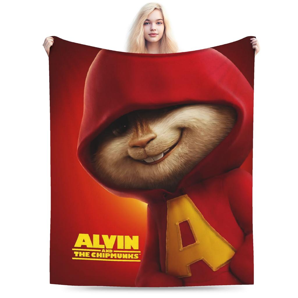 Alvin and the Chipmunks Blanket Cozy Soft Throw Blankets for Couch 50x60 Inch Multisize Plush Thin Quilt