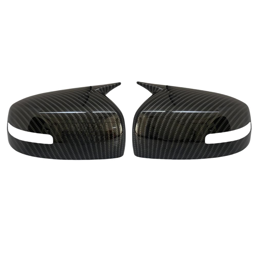 For Mitsubishi Lancer X 10 EX EVO 2013-2016 M Style Black/Carbon Side Door Rearview Mirror Cover Cap Trim Shell Sticker Car