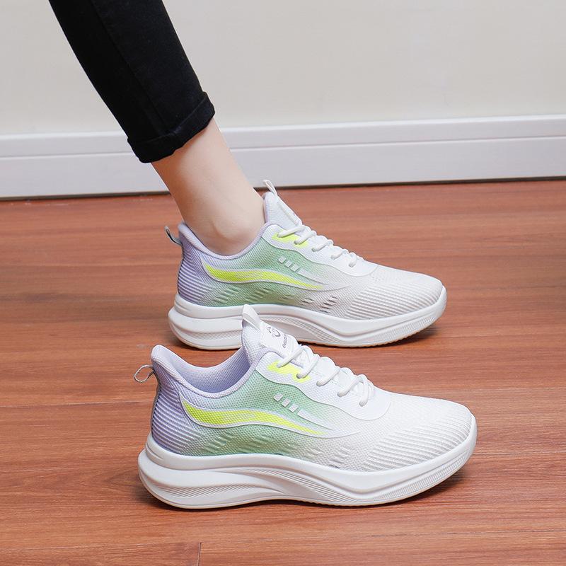 Весна 2025 года, новая корейская версия, дышащая женская обувь с плетением из мух, спортивная обувь для студентов, повседневная обувь FZ6602