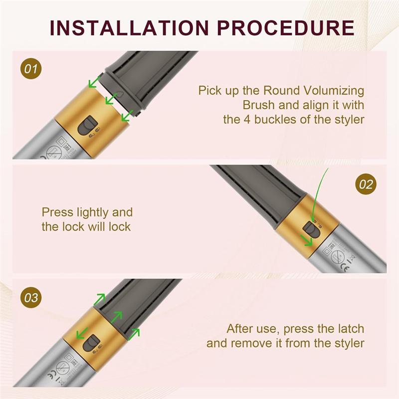 Conical Long Barrels Attachment For Dyson Airwrap HS01 HS05 20MM-36MM Auto-Wrap Curling Iron Curlers- 0.78In-1.4In