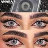 AMARA 1 пара цветных контактных линз для макияжа, синие зрачки, натуральные коричневые линзы, зеленый цвет, линза для глаз, косметические Colorcon