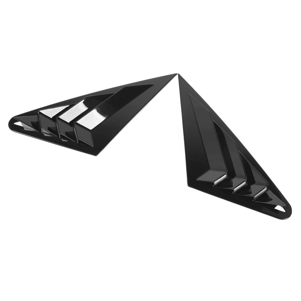 2Pcs Rear Side Window Louver Cover Left Right Impact Proof Sporty Look Rear Window Air Vent Scoop Sh