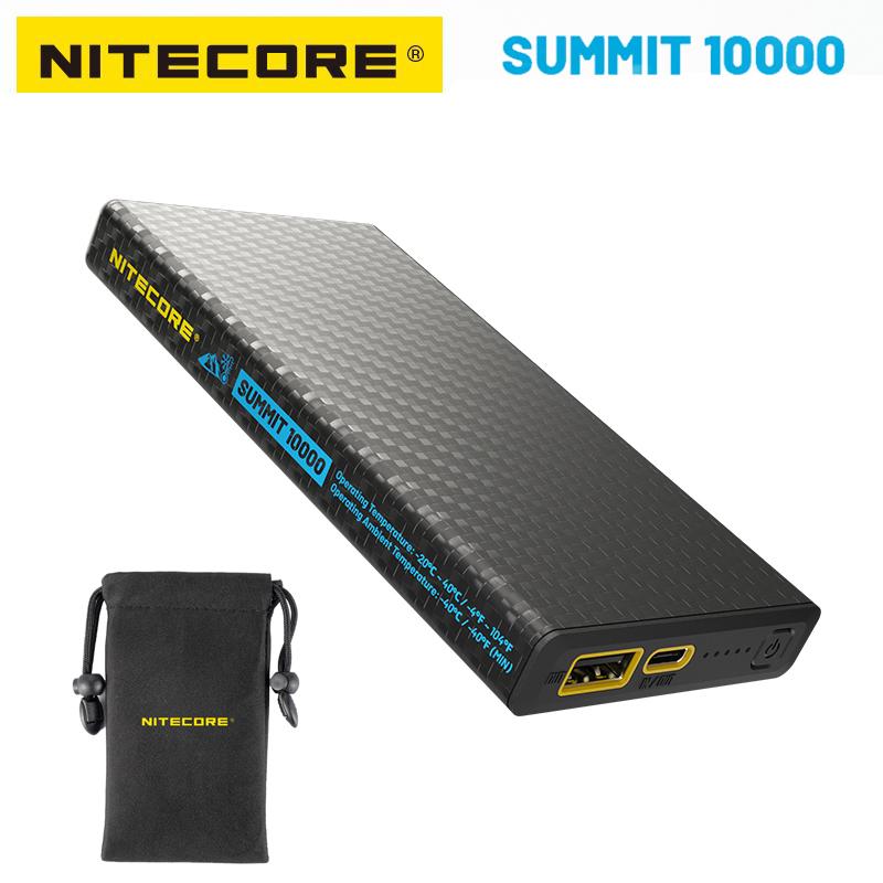 Nitecore SUMMIT 10000mAh Mobile Power Bank Quick Charge With Charging Cable IPX5 Waterproof VS Nitecore NB10000 NB20000