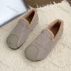Women's Flat Cotton Shoes  Autumn/winter Plush Soft Sole Korean Round Toe Fashion Warm Casual Cotton Shoes Home Single Shoe