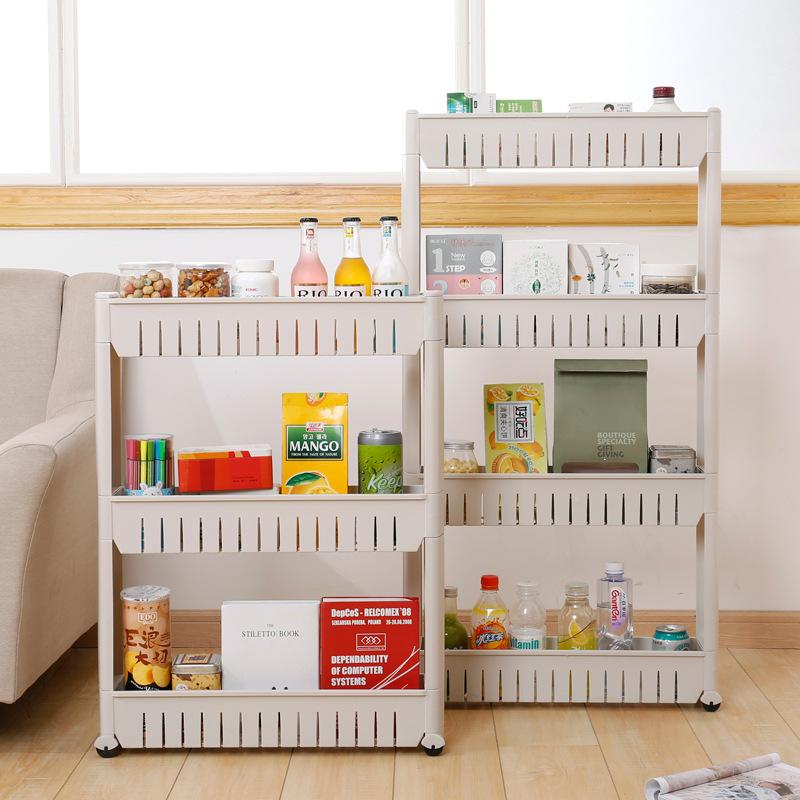 Мобильная полка для хранения Полка с промежуточным пространством Кухонная полка для хранения Ванная комната Стеллаж для хранения Холодильник Полка для отделки бокового шва