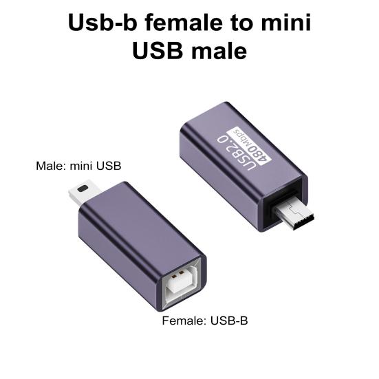 Type-C/Micro/Mini USB2.0 Male Female Adapter Phone To USB-B Computer Electronic Piano Drum Printer