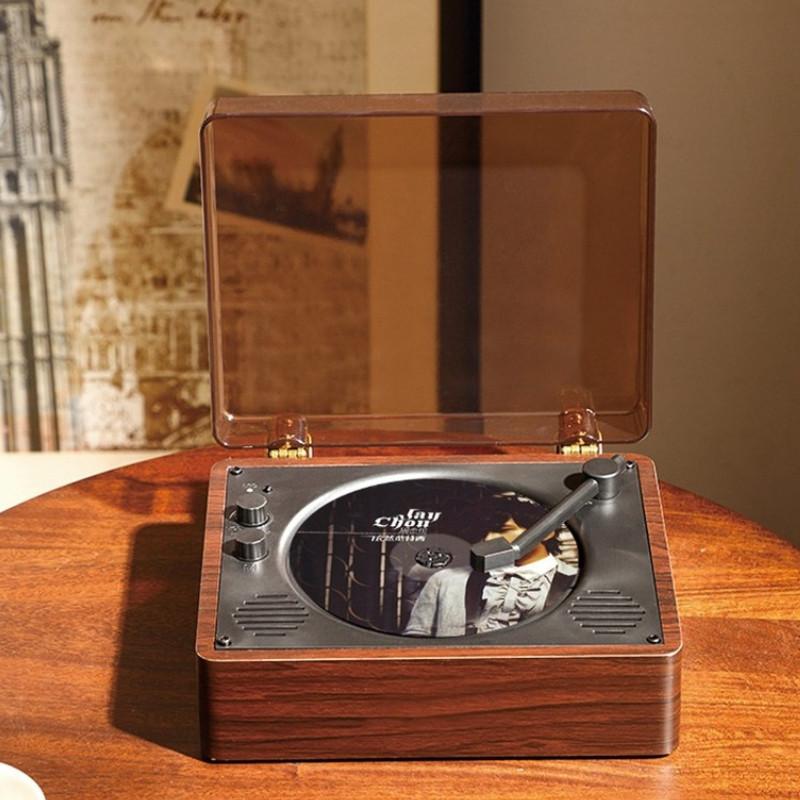 Беспроводная Bluetooth-колонка Маленький портативный аудиопроигрыватель для записи Звуковая панель для кемпинга Многофункциональный проигрыватель CD-альбомов