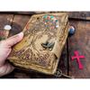 7 Stone Leather Journal Tree Of Life Notebook Blank Sketchbook Traveling