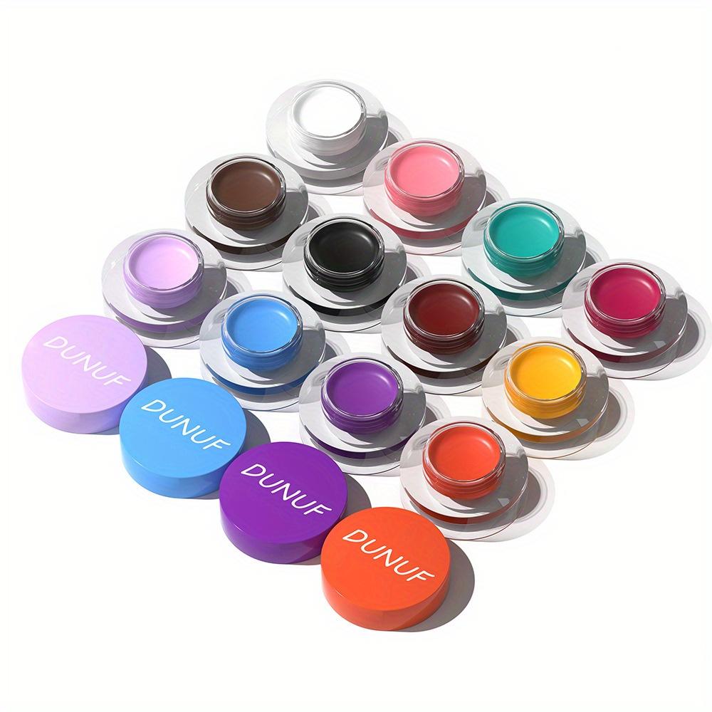 18-Color Cream Pigment Makeup Set with Brush & Brow Spoolie – Multi-Purpose Eyeshadow, Eyeliner, Brow, Face Paint & Hair Dye – Vibrant, Waterproof,