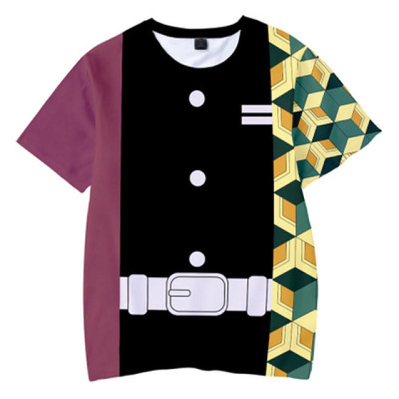 Футболки с принтом «Убийца Демонов» из мультфильма для детей от 1 до 14 лет, летняя детская одежда для мальчиков и девочек, топы с короткими рукавами и круглым вырезом с 3D принтом, футболки