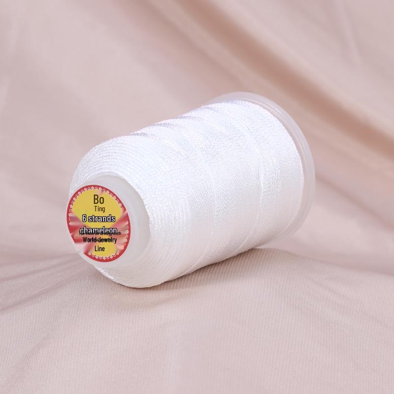 Средняя переливающаяся нить-хамелеон - 6 прядей для плетения своими руками, кисточек, бахромы, плетения узлов, бисероплетения и ювелирных аксессуаров
