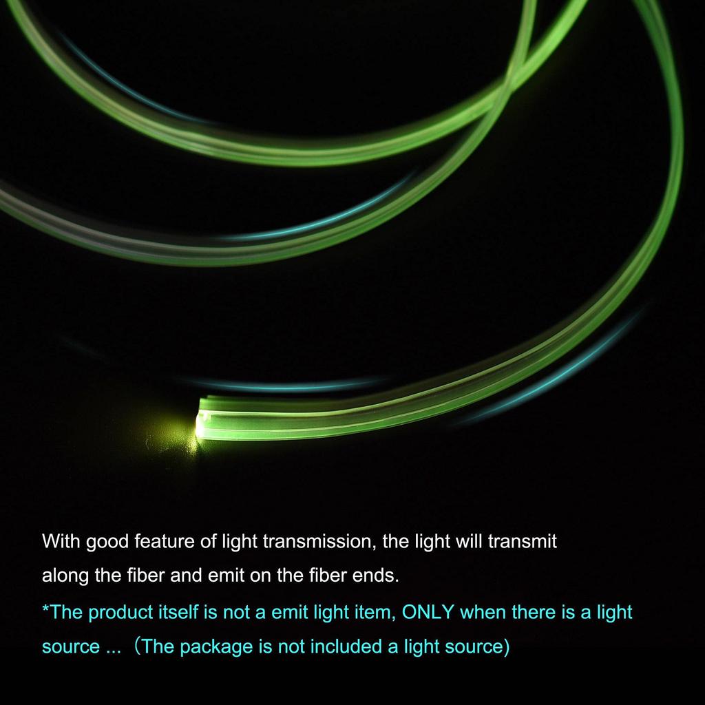 Uxcell PMMA Оптоволоконный кабель бокового свечения, диаметр 3 мм, ширина 10 мм, длина 3,0 м, для светодиодной подсветки