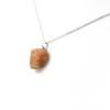 Stones and Minerals. Raw Oregon Sunstone Necklace. 12.08 Ct. Oregon, USA.