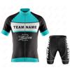 Custom Team Name Bike Shorts Set Mens MTB Ropa Ciclismo Short Sleeve Bicycle Shirts Maillot Clothing  Summer Breathable Cycling Suit Set