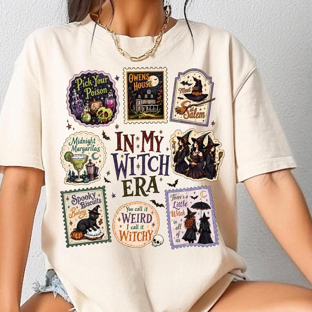 Halloween Witch Stamps Shirt, Owens Sister's Apothecary, Magic Practical Apothecary, Midnight Margaritas Witchy Shirt, Practical Magic Tee
