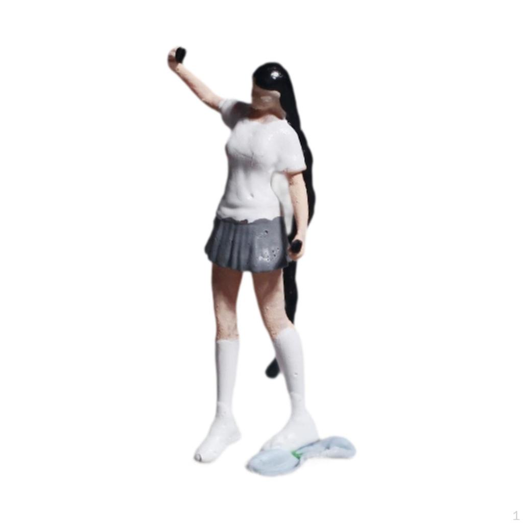 1/64 Figures Model Hand -painted Figurfotography Landscape Decor Mini Doll