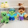 Набор мягких игрушек: Стив из Minecraft, Розовый Свинья, Оцелот, Иссушитель, Паук, Человек-Зомби