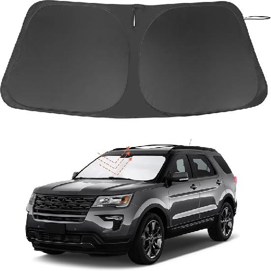 TINGLU Солнцезащитный козырек для Tesla Model X Tesla X 2016-2024 2025 Аксессуары Солнцезащитный козырек на лобовое стекло Защита от УФ-лучей Накидка на солнцезащитный козырек С