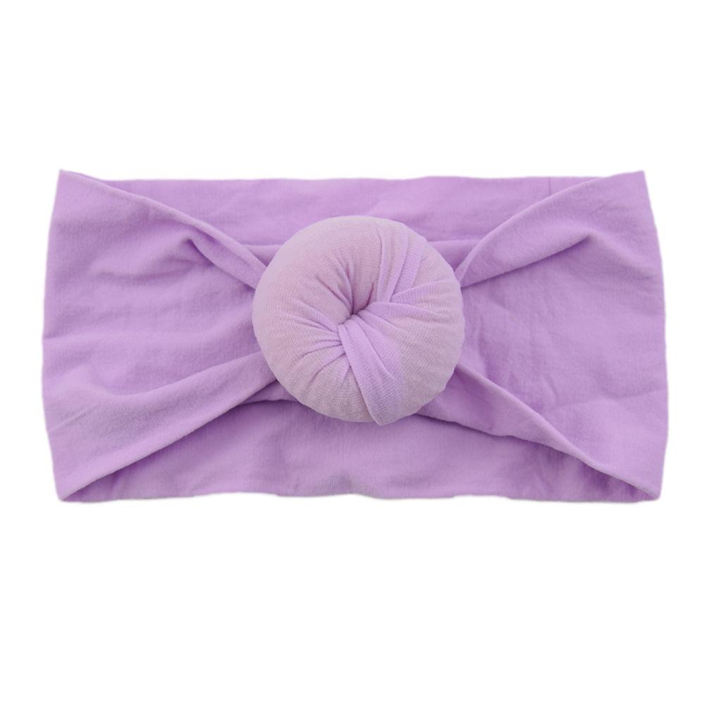 Детские головные уборы из нейлона, широкие детские аксессуары для волос, мягкие чулки с шариками, повязка на голову для малышей из нейлона, повязка на голову в виде пончика