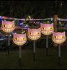 Solar LED Halloween Pumpkin Lantern for Outdoor Garden - Waterproof Decoration