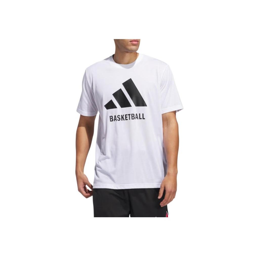 Adidas Футболка Aeroready Letter Logo Print, удобная, прочная, повседневная, с коротким рукавом, мужская, белая JI7099