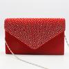 Women's Fashion Elegant Silk Belt Drill Clutch Evening Prom Handbag Purse