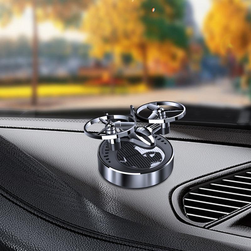 Car Interior Decoration Solar Powered Airplane Rotating Perfume Diffuser Decoration Car Airplane Rotating Air Freshener