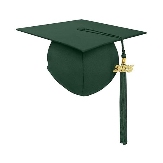 Выпускной колпак с кисточкой 2025 унисекс взрослые матовые выпускные колпачки для старшеклассников