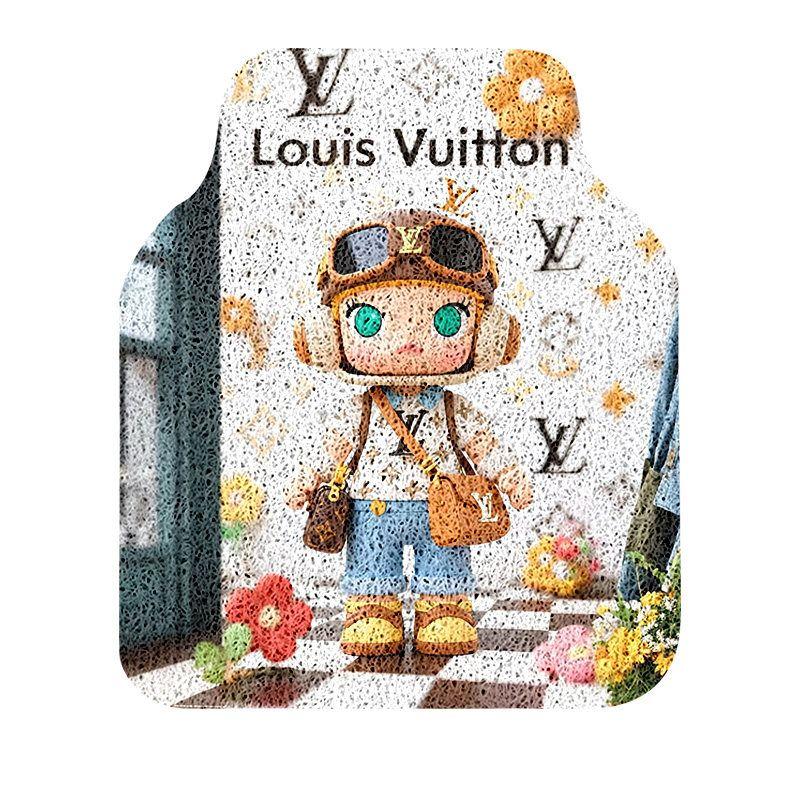 Cartoon Car Floor Mats, Universal Type for Driver and Passenger, Single-Piece Integrated Mat, Dirt-Resistant, Anti-Slip Car Mat, Upper Layer Carpet