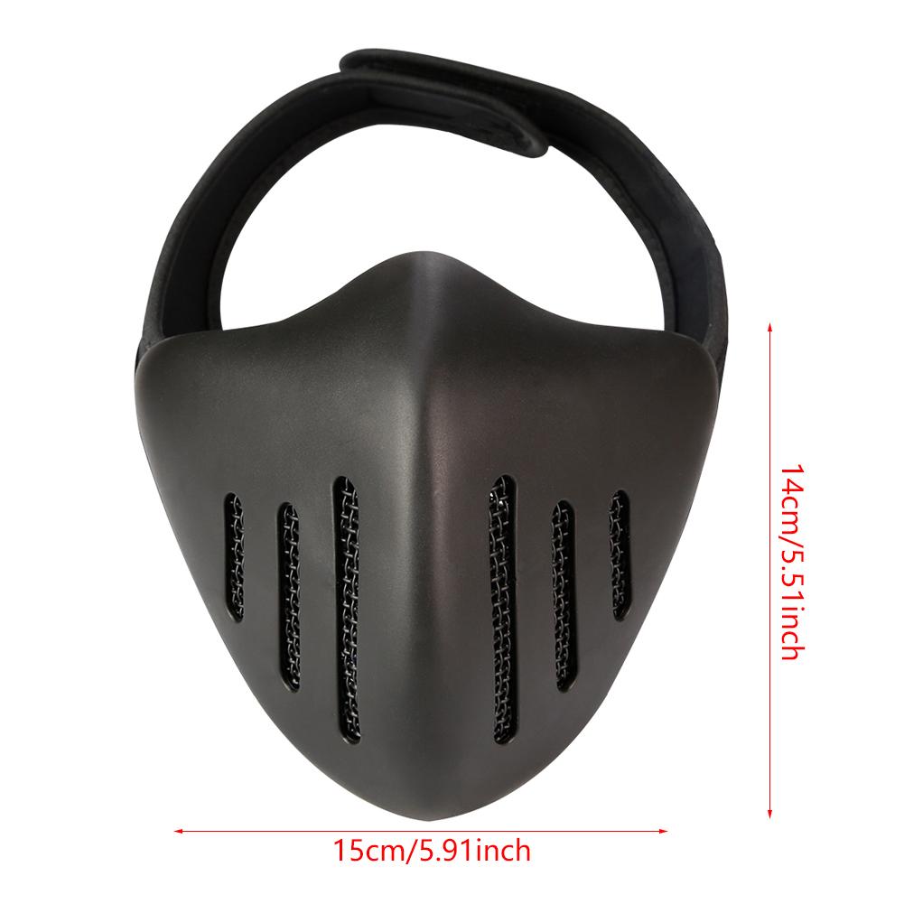 TPU Outdoor Tactics Face Shield Protection Equipment for Field Shooting Hunting CS Simulation GamesBlack