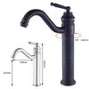 Bathroom Tall Basin Sink Faucet 360 degree Turn Sink Hot and Cold Bath Sink vessel faucets Water Mixer Crane EL5002