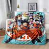 Japanese portable Dragon Cartoon Ball flannelette lightweight thin sheet sofa cover family office casual warm throw blanket.
