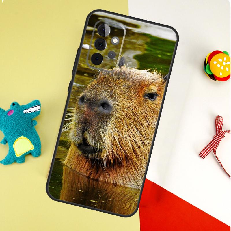 Капибара милое животное Для Samsung Galaxy A54 A34 A14 A55 A35 A15 A53 A33 A13 A05 A06 A16 A22 A32 A52 Чехол для телефона