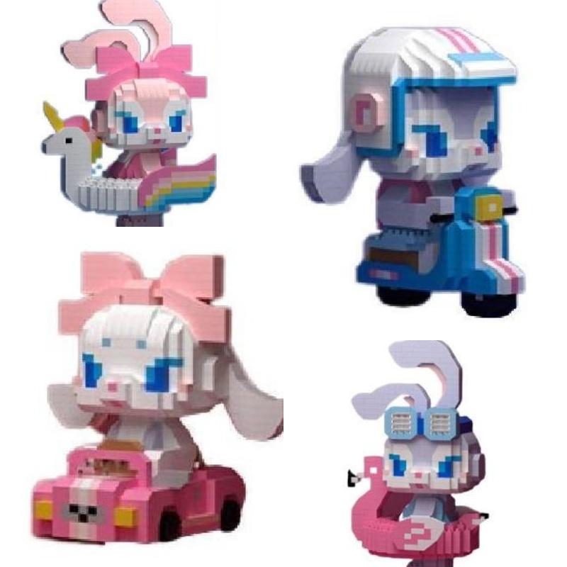 Merksem Building Blocks Micro Drill Particles Puzzle Toy For Adults Summer Cool Rabbit