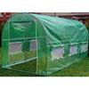 Serre - Métallique - 4x2,5x2m - Film PE Vert - Fenêtres Moustiquaires - 10m2