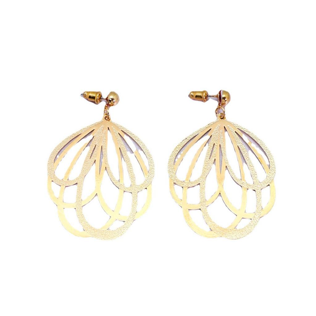 Модные ретро длинные серьги-листья атмосферные знаменитости полые серьги изысканные серьги ювелирные изделия