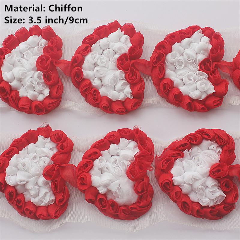 20 шт. Большие шифоновые розы в форме сердца, нашивки для DIY, одежда для маленьких девочек, платье, ромпер, рубашки, швейные украшения, материалы для бантов для волос
