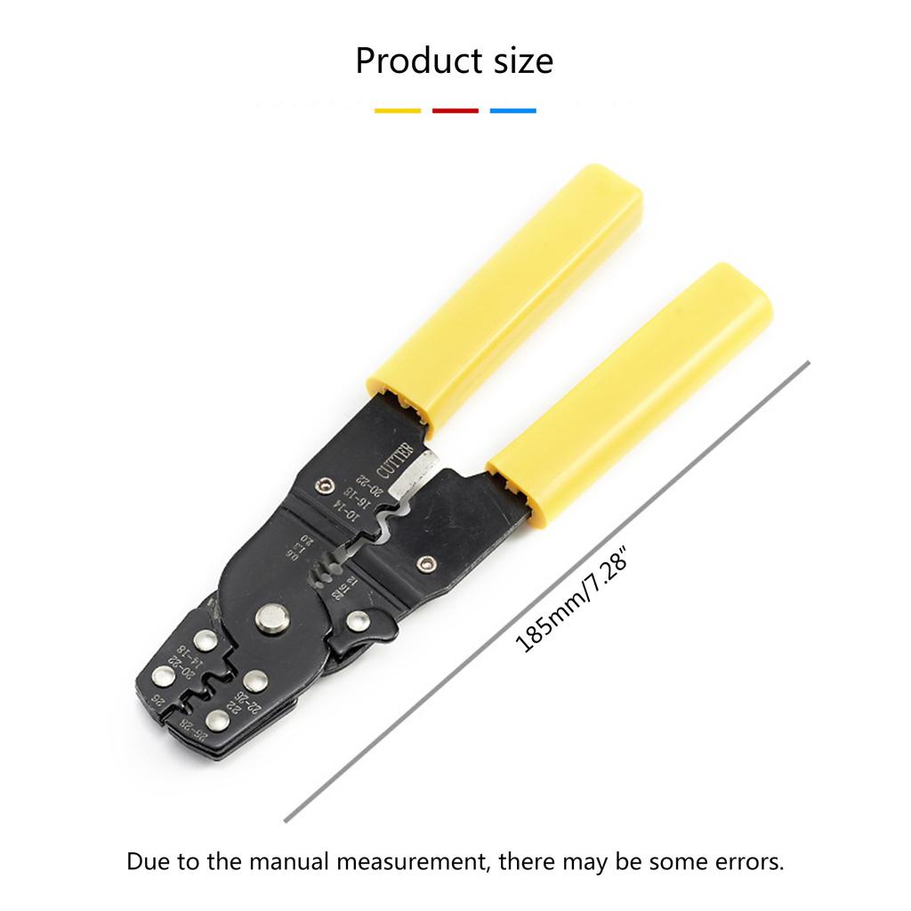 Multifunctional Crimping Tool Hand Pliers Wire Cutter AWG22-10 High Carbon Steel Terminal Connectors Wire Plier Cutters