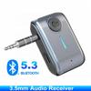 Bluetooth 5.3 Receiver Adapter 3.5mm AUX Jacks for Car Speakers A2DP Wireless Audio Music Receiver Pter Support TF Card Car Hands Free