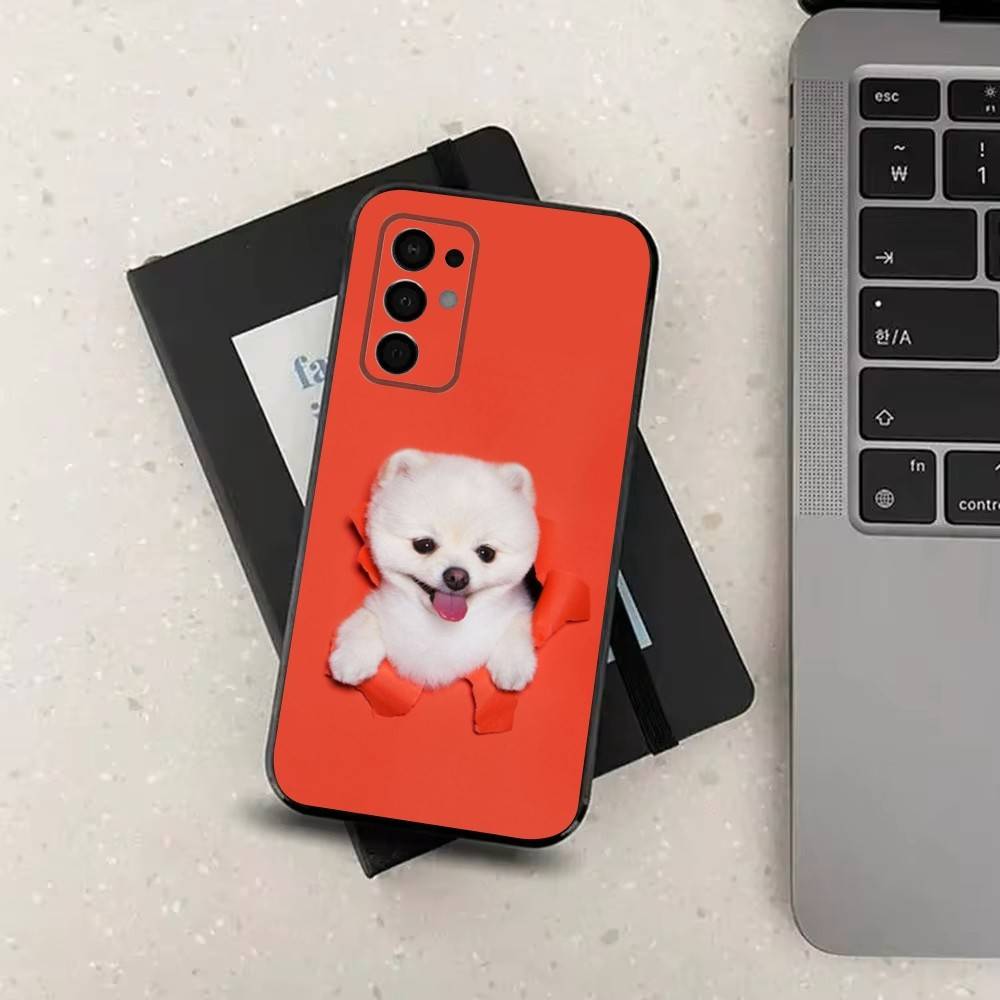 Cute P-Pomeranian Dogs Phone For Samsung Galaxy A53,31,52,72,41,22,73,32,71,Note,J7,8,9,5G Soft Black Silicone Case